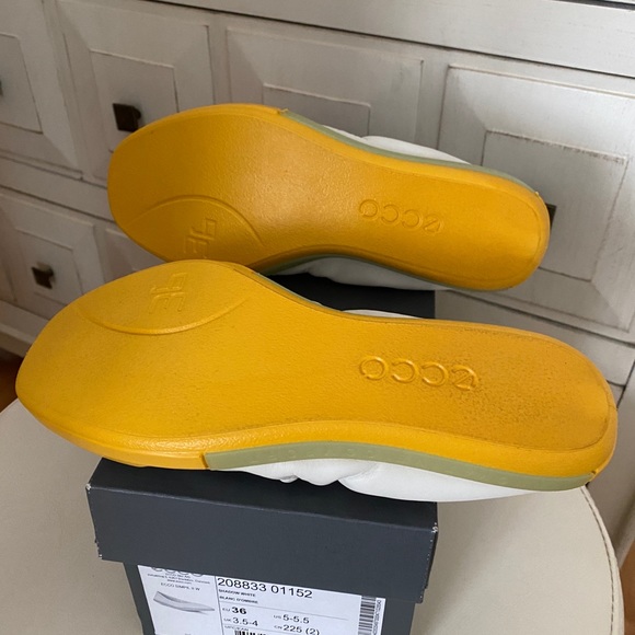 Ecco leather ballerina flat. Brand new in box. Baby blue. - Picture 2 of 10